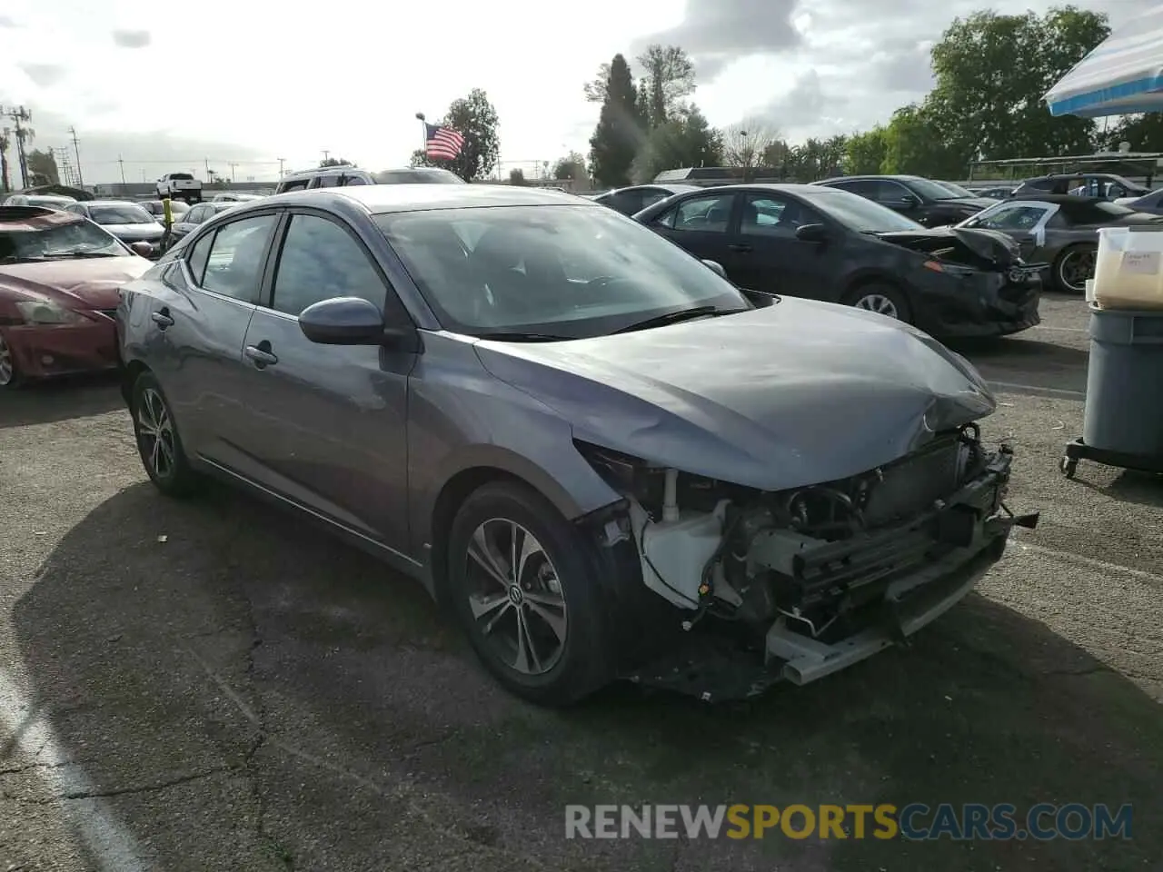 4 fotografías del automóvil dañado 3N1AB8CV3MY302286 NISSAN SENTRA 2021