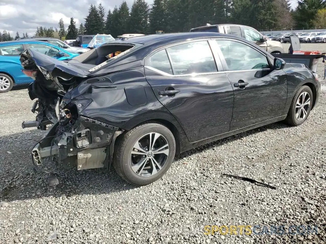 3 fotografías del automóvil dañado 3N1AB8CV5MY267721 NISSAN SENTRA 2021