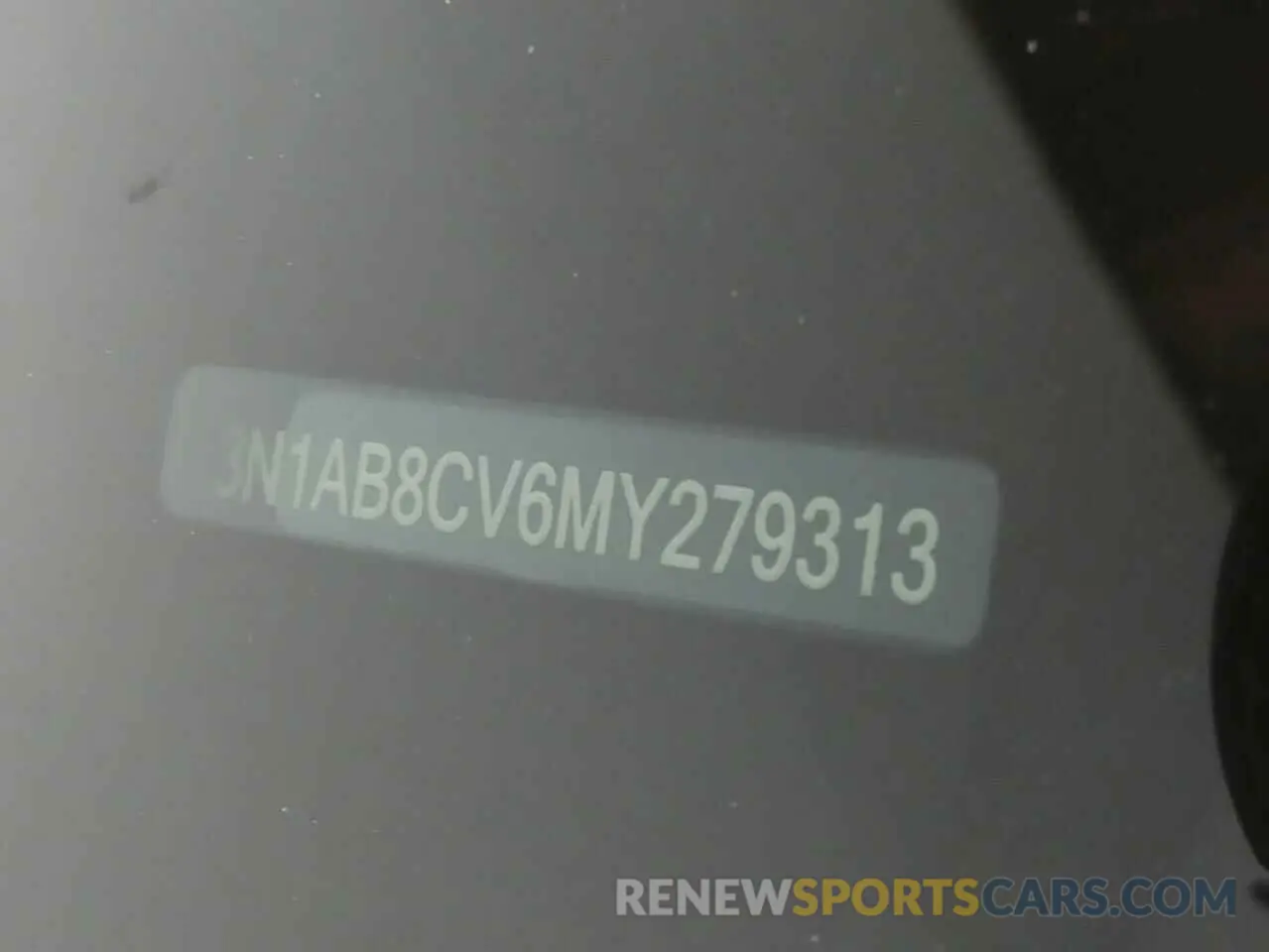 10 fotografías del automóvil dañado 3N1AB8CV6MY279313 NISSAN SENTRA 2021