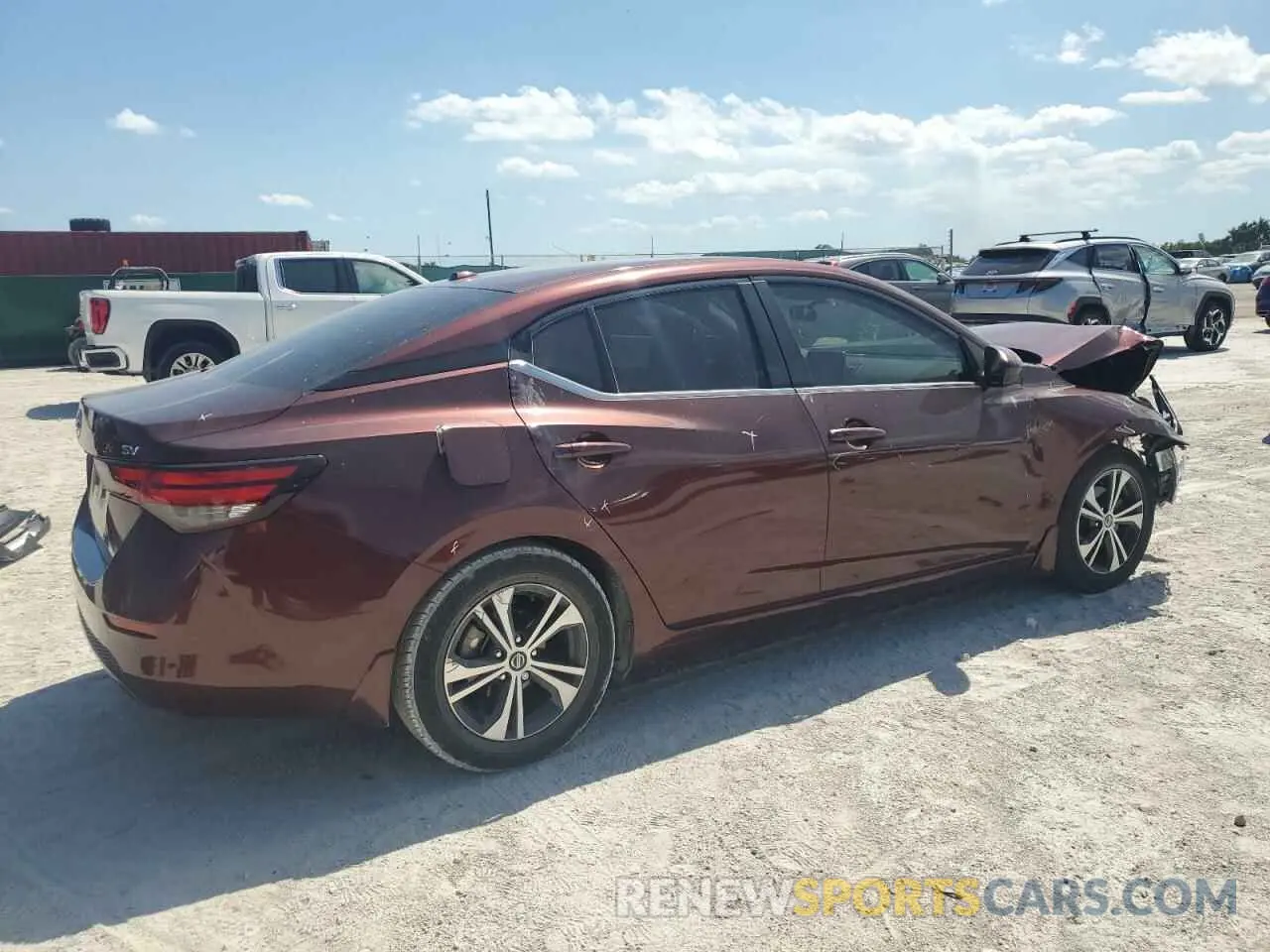3 fotografías del automóvil dañado 3N1AB8CV9MY211278 NISSAN SENTRA 2021