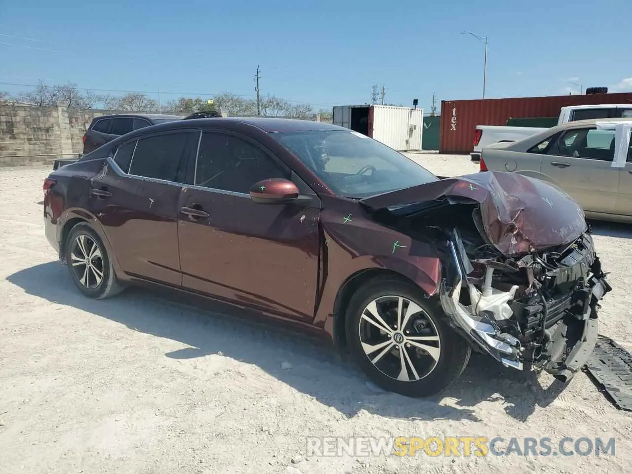 4 fotografías del automóvil dañado 3N1AB8CV9MY211278 NISSAN SENTRA 2021