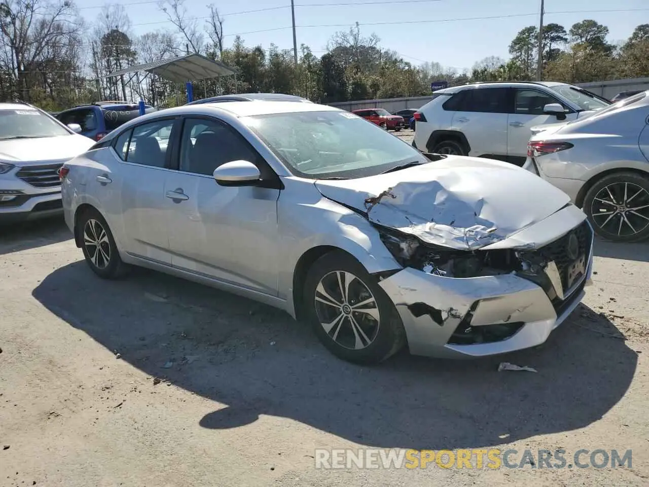 4 fotografías del automóvil dañado 3N1AB8CV9MY291276 NISSAN SENTRA 2021