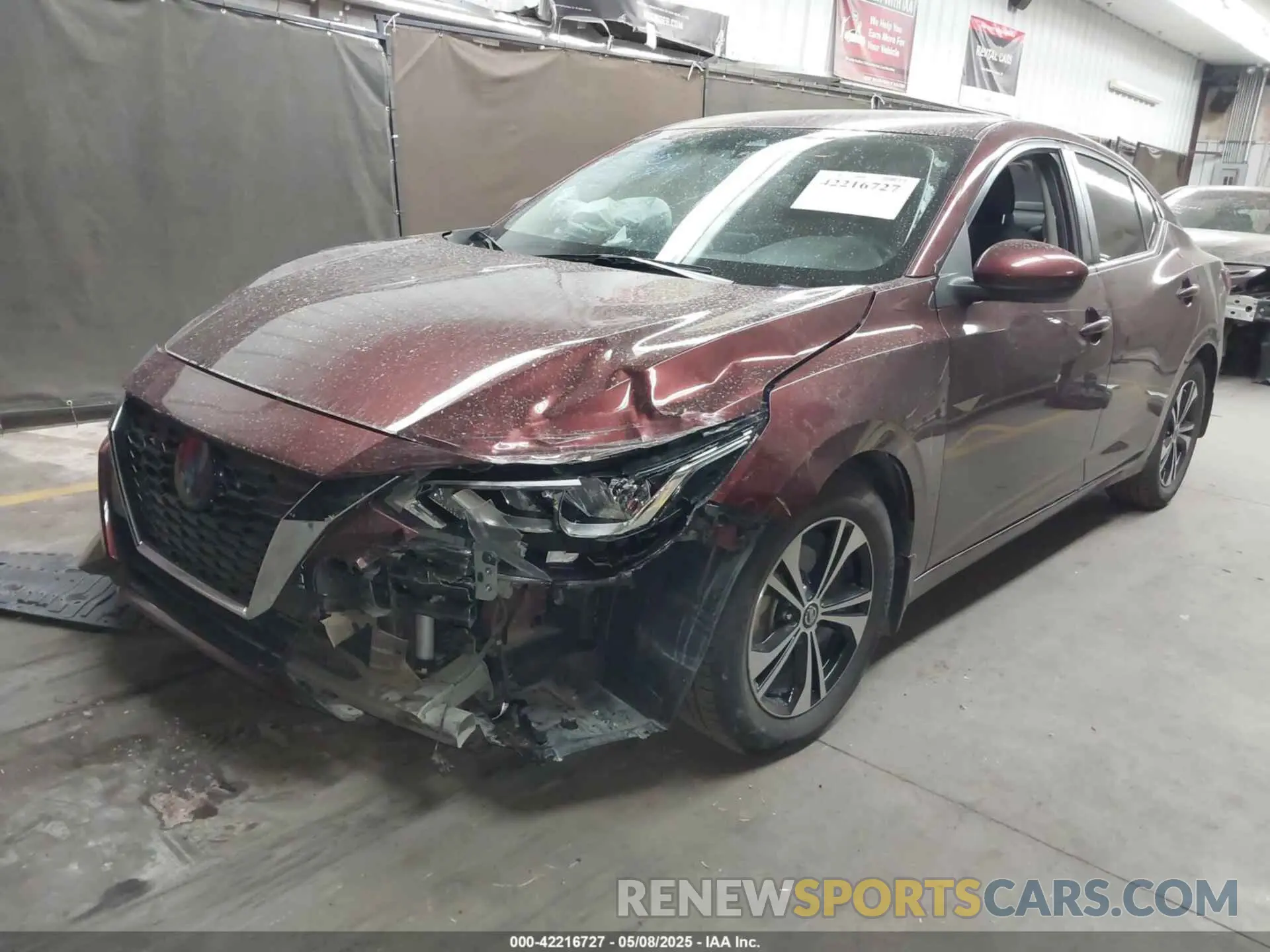 2 fotografías del automóvil dañado 3N1AB8CVXMY325533 NISSAN SENTRA 2021