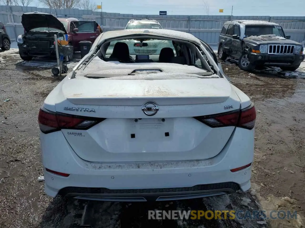 6 fotografías del automóvil dañado 3N1AB8DV0MY288944 NISSAN SENTRA 2021