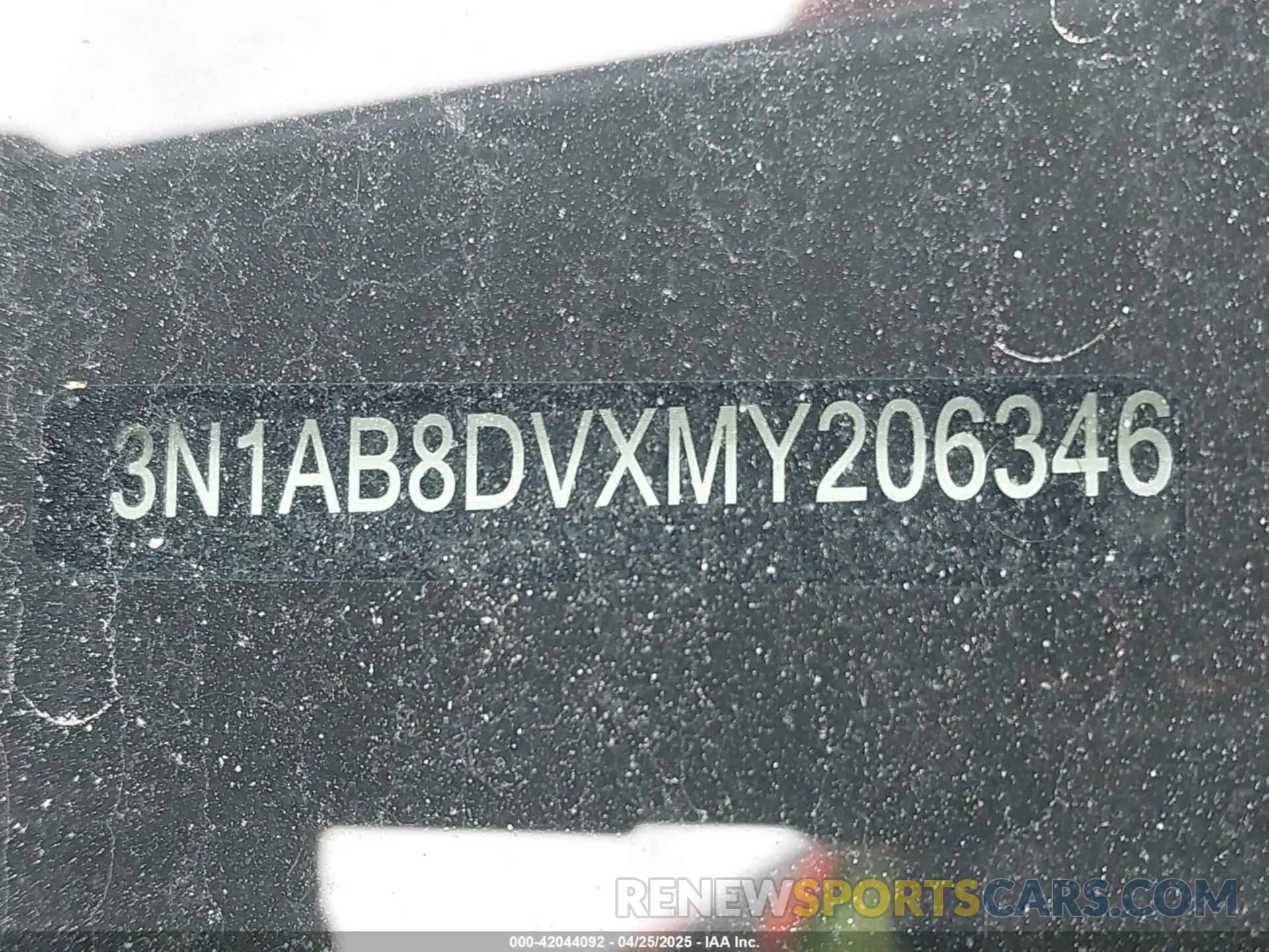 9 fotografías del automóvil dañado 3N1AB8DVXMY206346 NISSAN SENTRA 2021