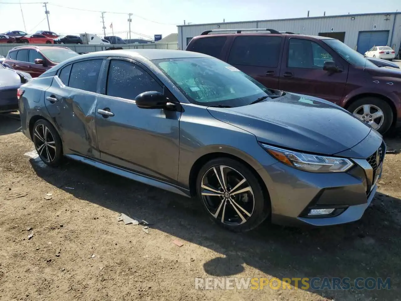 4 fotografías del automóvil dañado 3N1AB8DVXMY242179 NISSAN SENTRA 2021