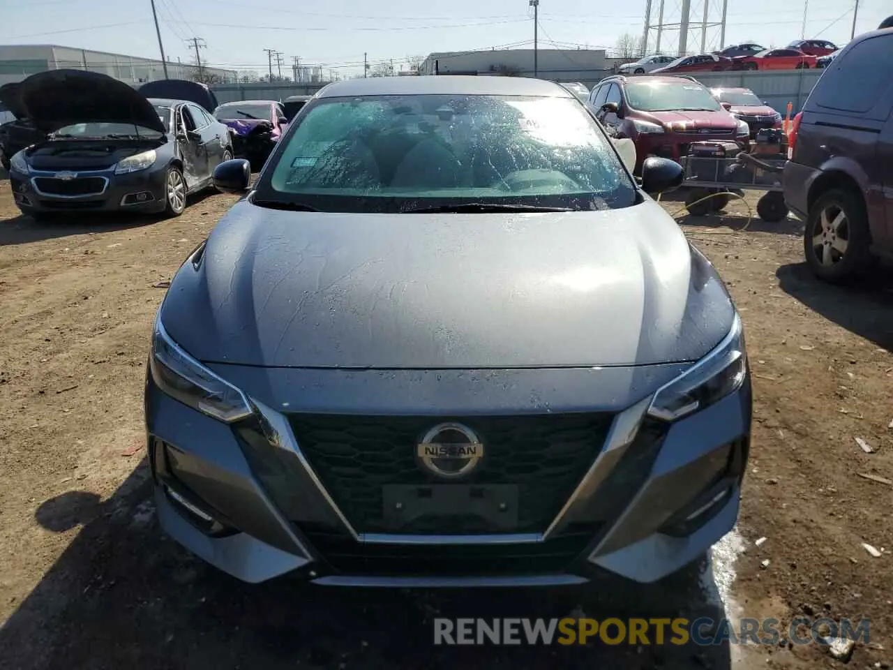 5 fotografías del automóvil dañado 3N1AB8DVXMY242179 NISSAN SENTRA 2021
