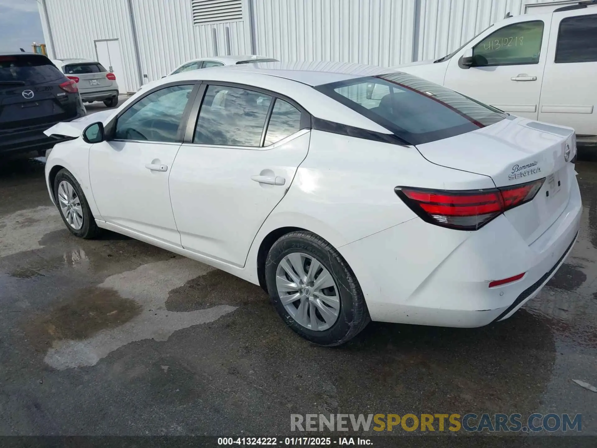3 fotografías del automóvil dañado 3N1AB8BV0NY252854 NISSAN SENTRA 2022