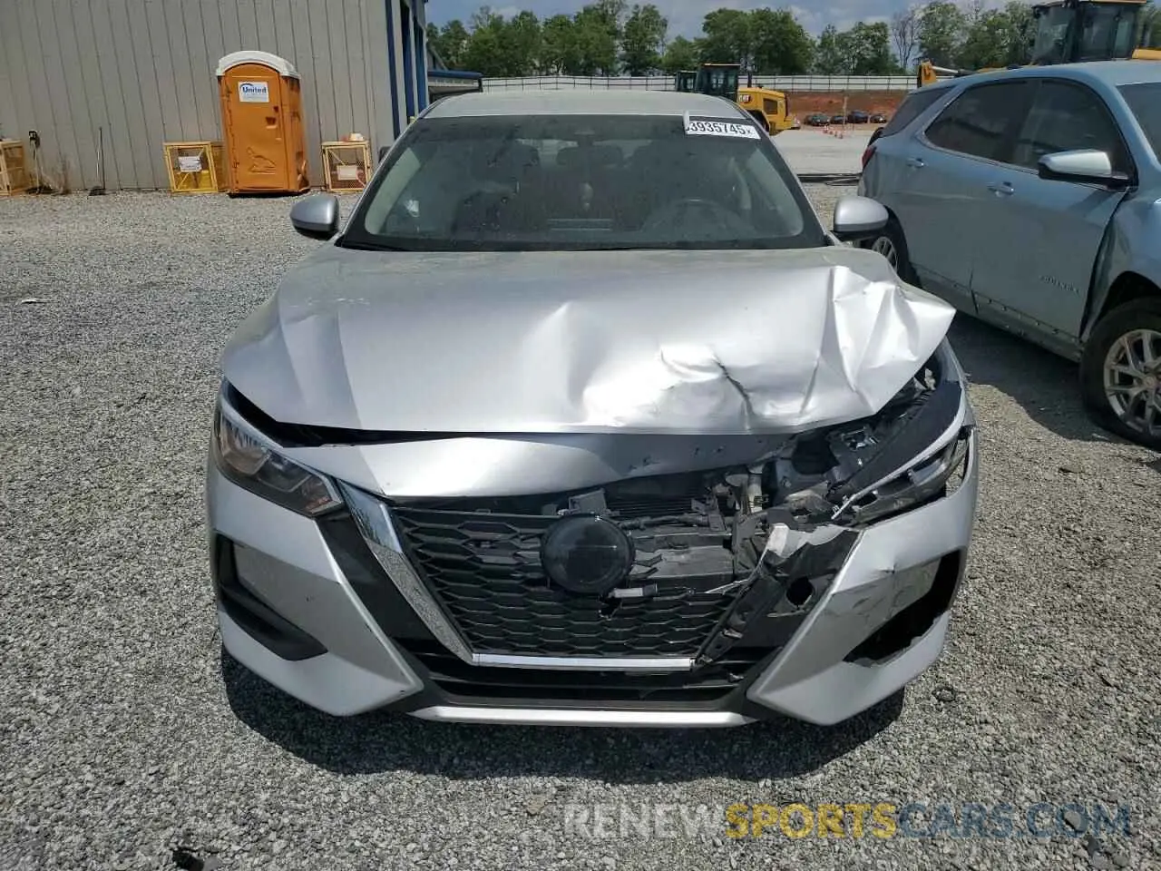 5 fotografías del automóvil dañado 3N1AB8BV1NY213450 NISSAN SENTRA 2022