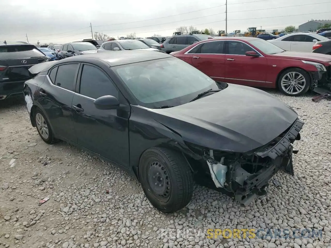 4 fotografías del automóvil dañado 3N1AB8BV8NY237258 NISSAN SENTRA 2022