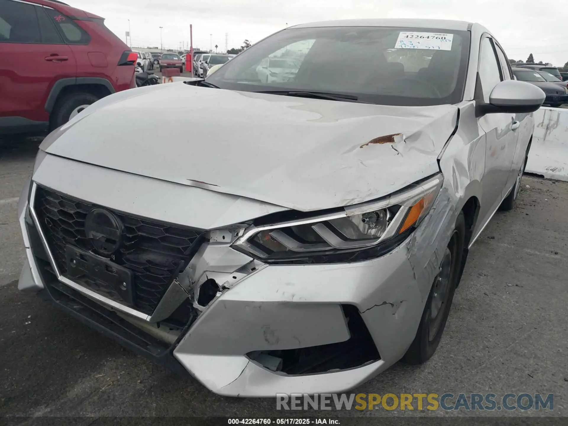 6 fotografías del automóvil dañado 3N1AB8BV9NY238547 NISSAN SENTRA 2022