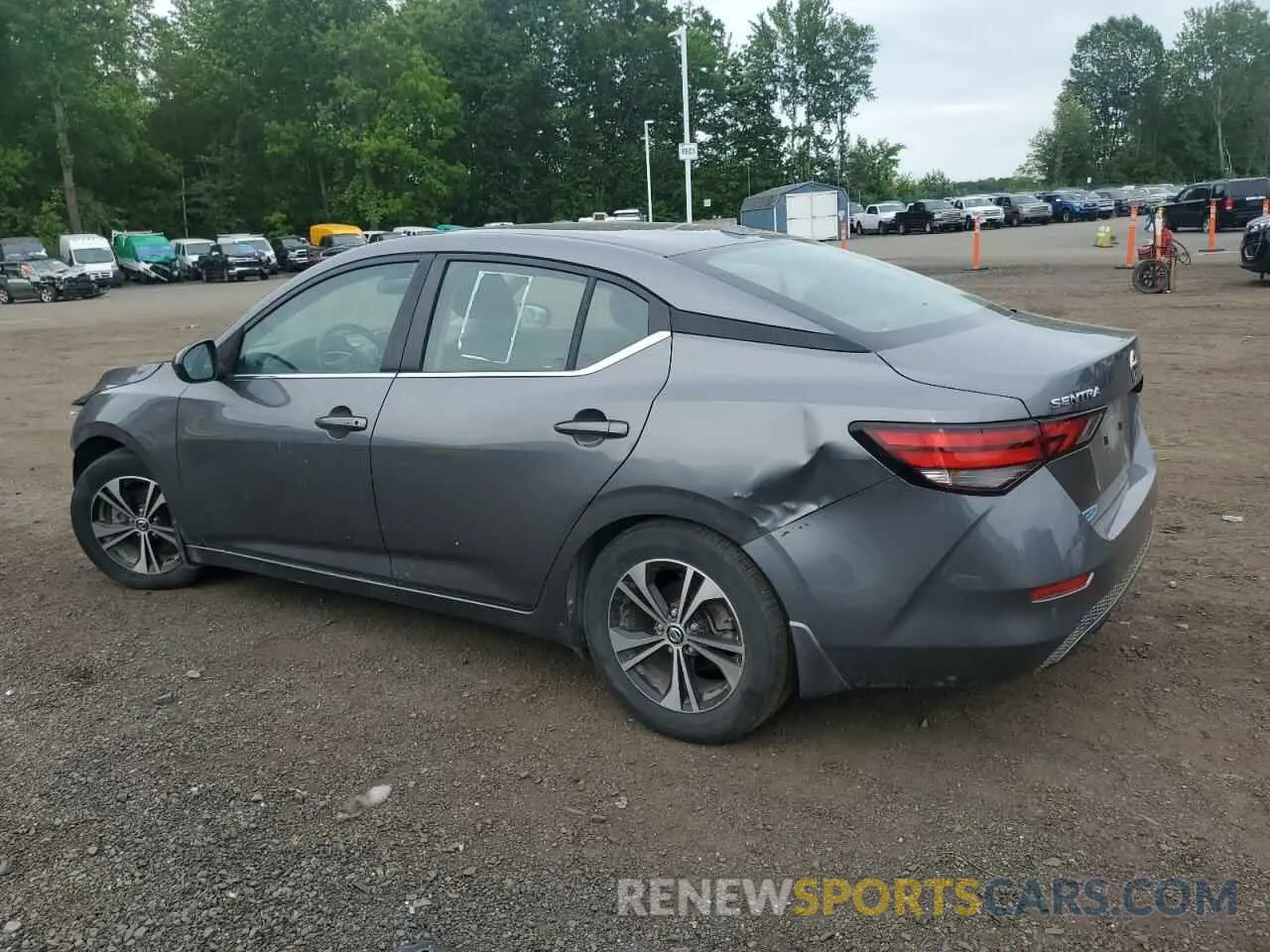 2 fotografías del automóvil dañado 3N1AB8CV0NY268566 NISSAN SENTRA 2022