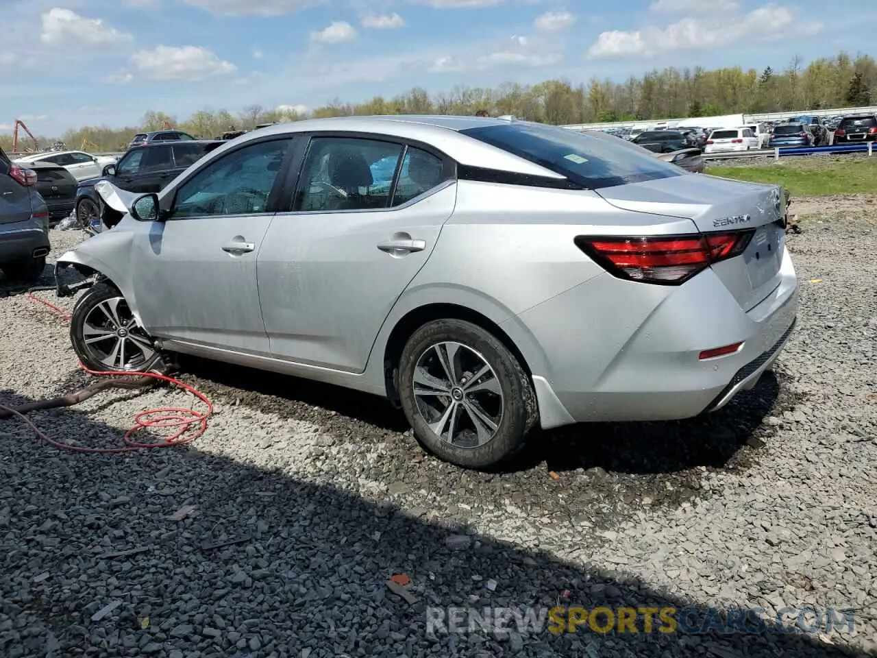 2 fotografías del automóvil dañado 3N1AB8CV1NY209512 NISSAN SENTRA 2022