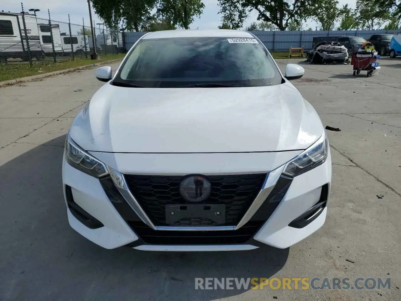 5 fotografías del automóvil dañado 3N1AB8CV1NY229954 NISSAN SENTRA 2022