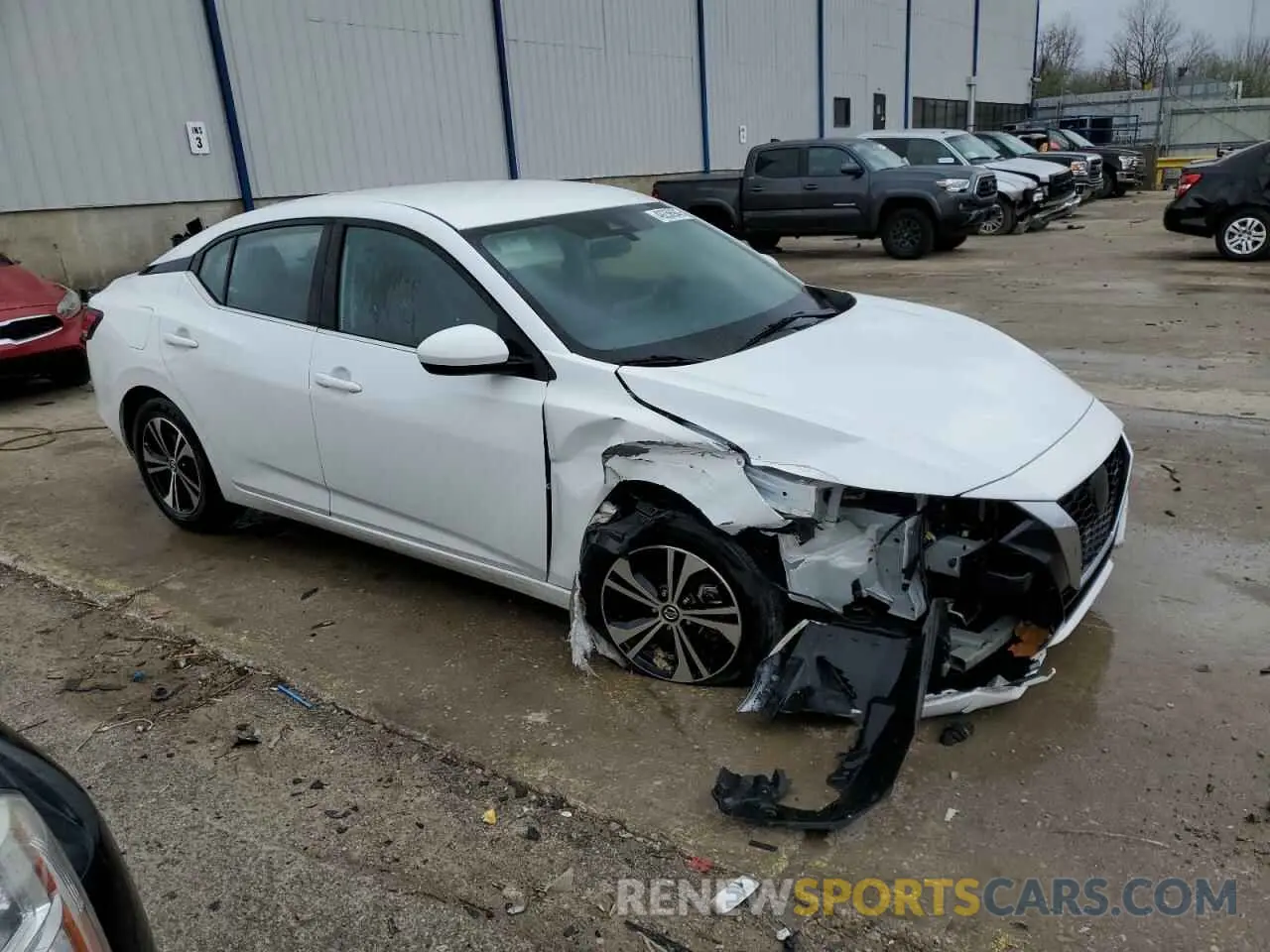 4 fotografías del automóvil dañado 3N1AB8CV1NY262629 NISSAN SENTRA 2022