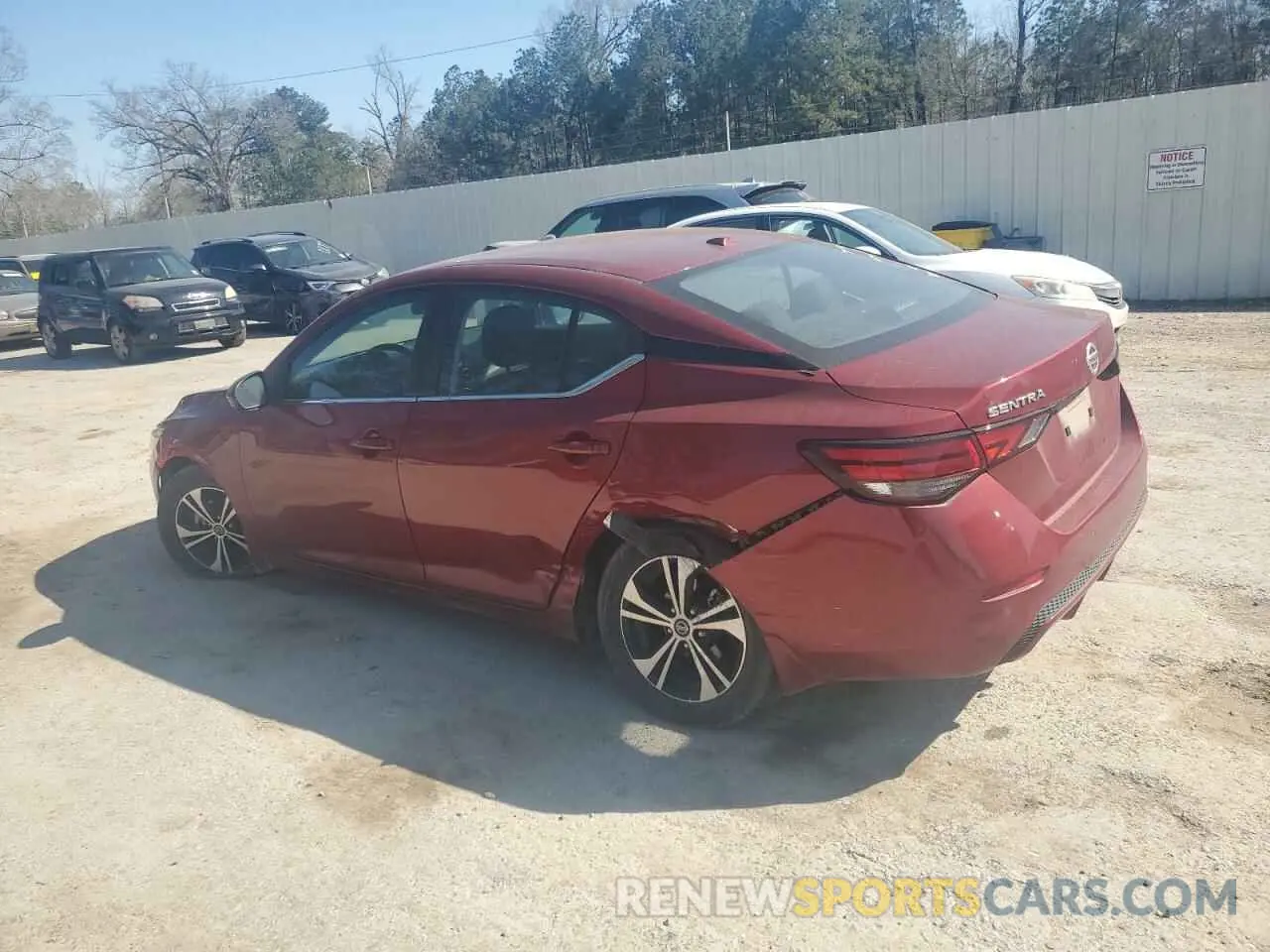 2 fotografías del automóvil dañado 3N1AB8CV1NY274053 NISSAN SENTRA 2022