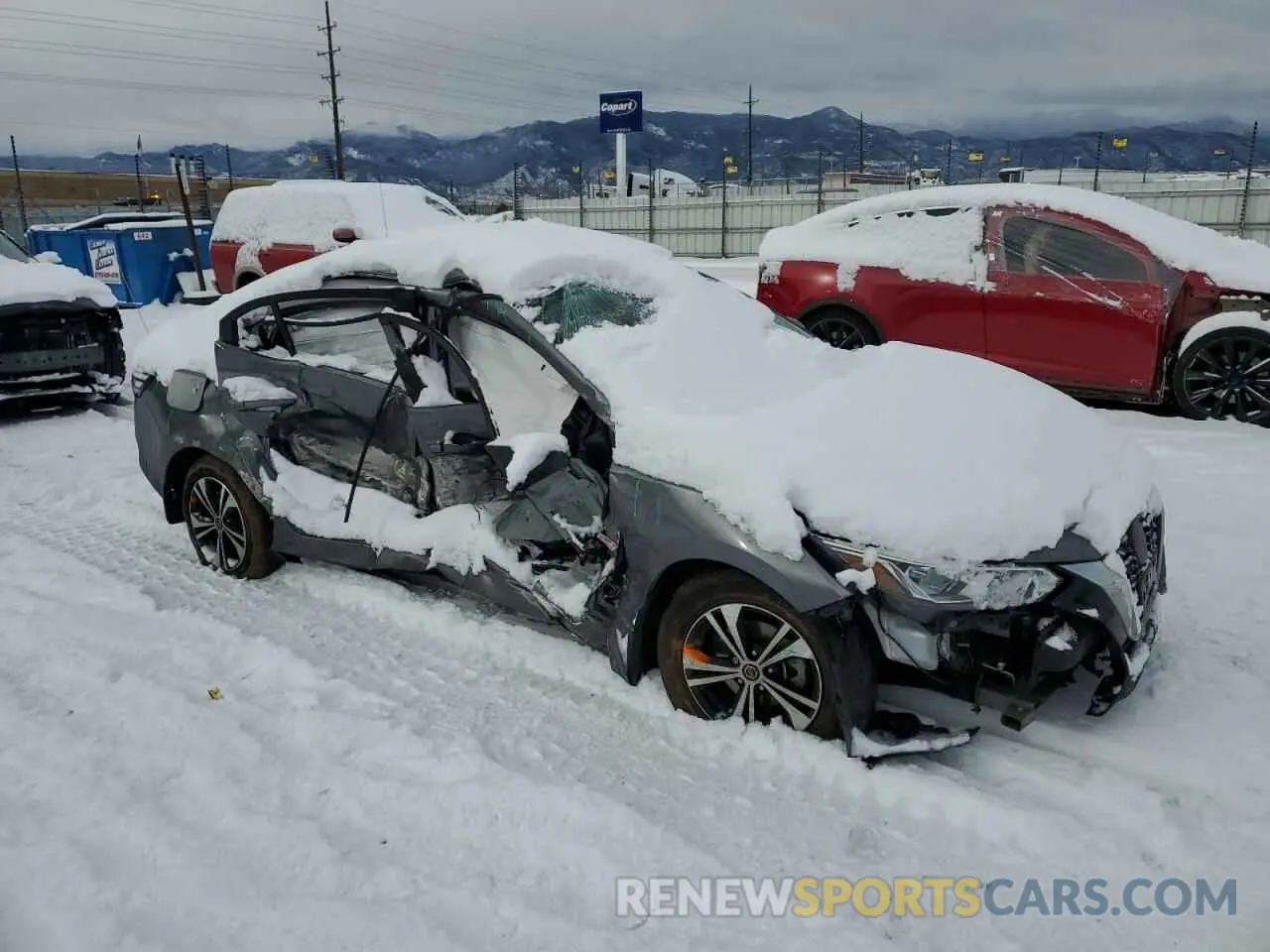 4 fotografías del automóvil dañado 3N1AB8CV3NY202612 NISSAN SENTRA 2022
