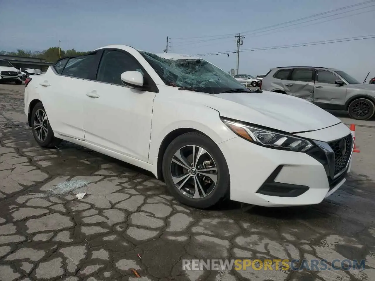 4 fotografías del automóvil dañado 3N1AB8CV3NY227655 NISSAN SENTRA 2022