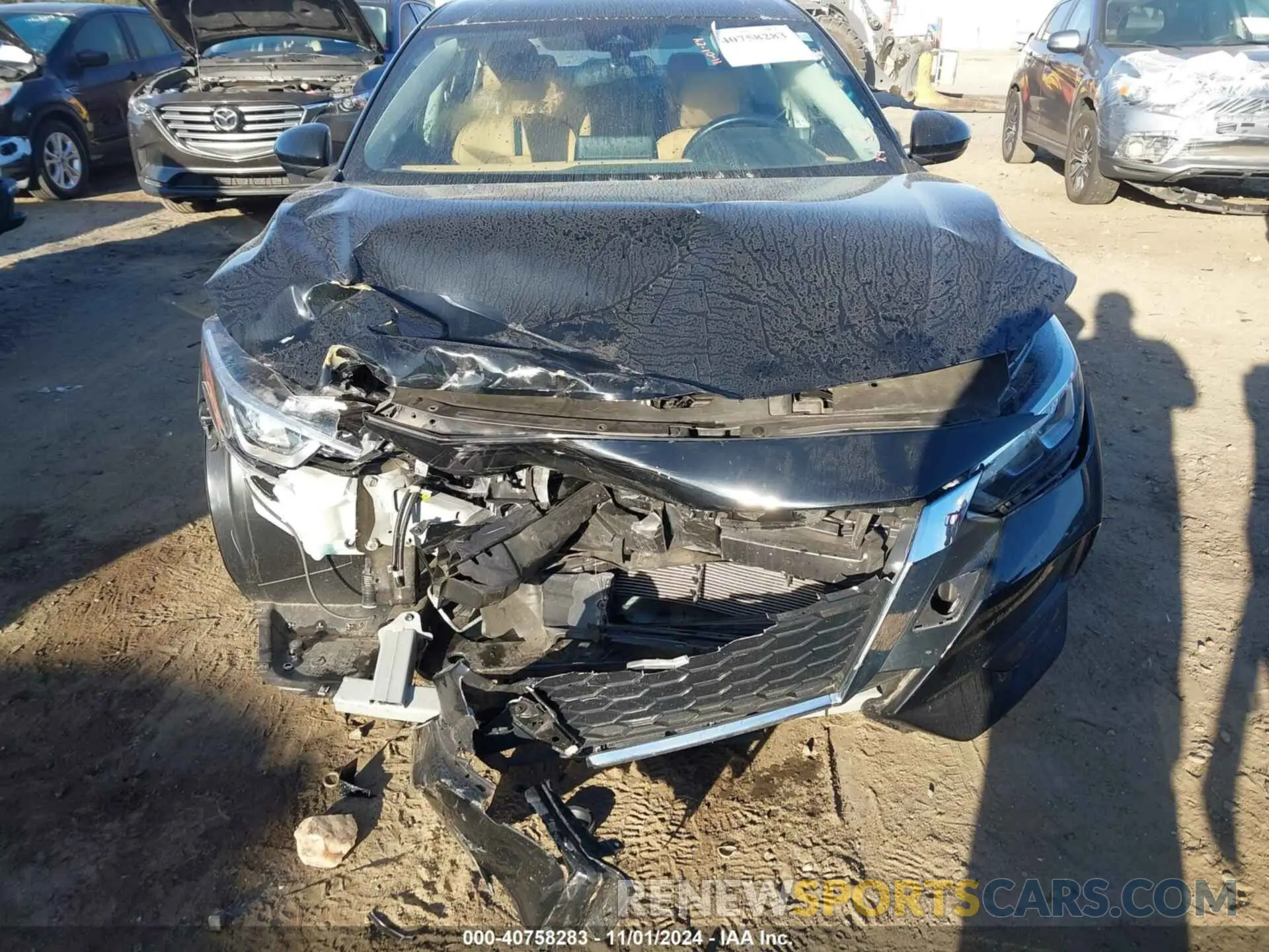 6 fotografías del automóvil dañado 3N1AB8CV3NY232175 NISSAN SENTRA 2022
