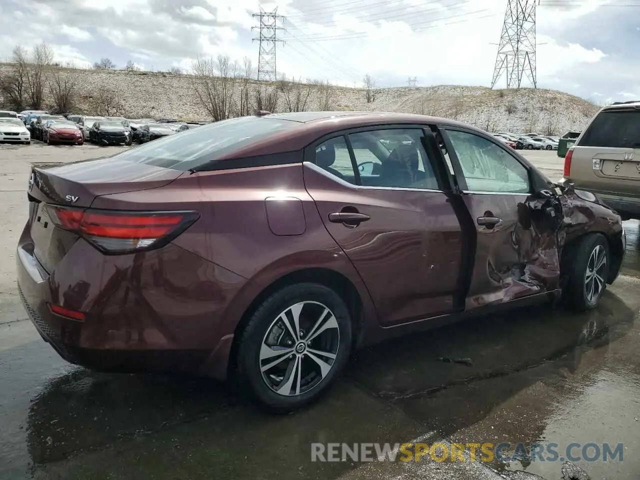 3 fotografías del automóvil dañado 3N1AB8CV3NY263393 NISSAN SENTRA 2022