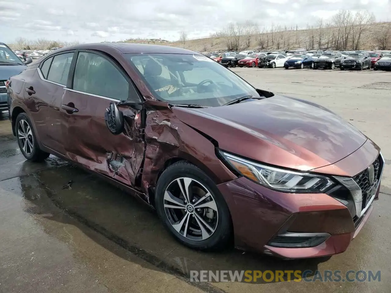 4 fotografías del automóvil dañado 3N1AB8CV3NY263393 NISSAN SENTRA 2022