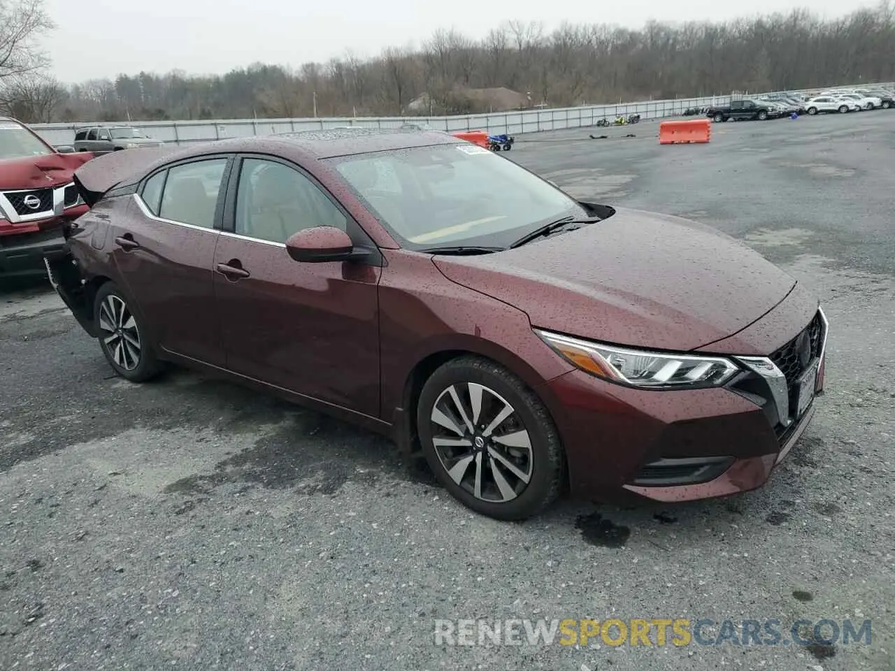 4 fotografías del automóvil dañado 3N1AB8CV3NY306596 NISSAN SENTRA 2022