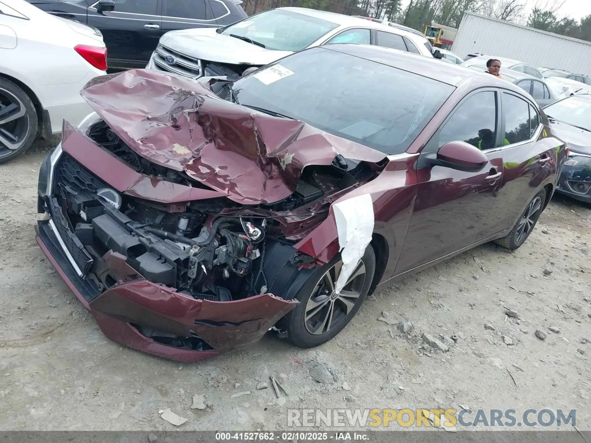 2 fotografías del automóvil dañado 3N1AB8CV3NY310065 NISSAN SENTRA 2022