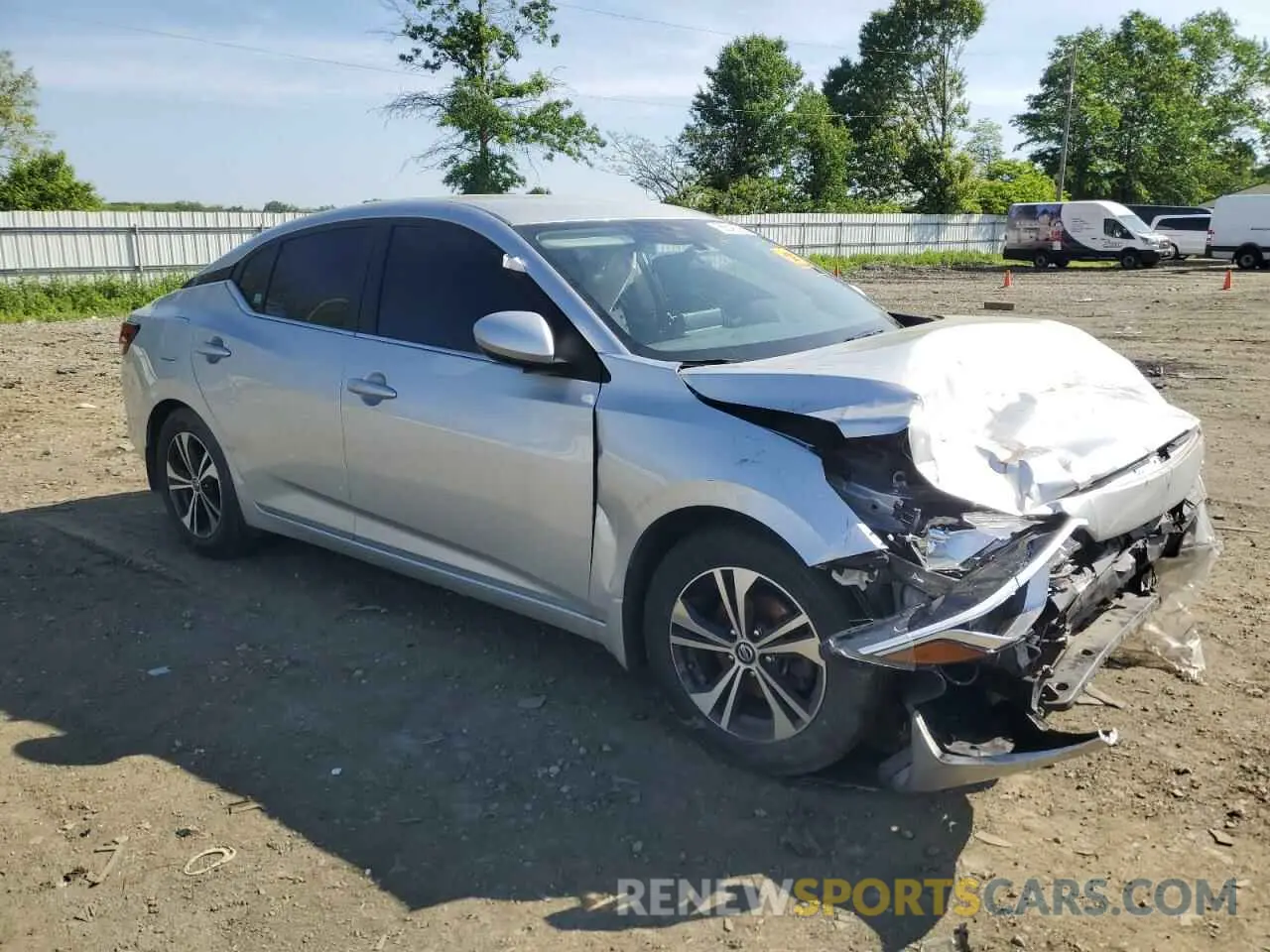 4 fotografías del automóvil dañado 3N1AB8CV4NY215577 NISSAN SENTRA 2022