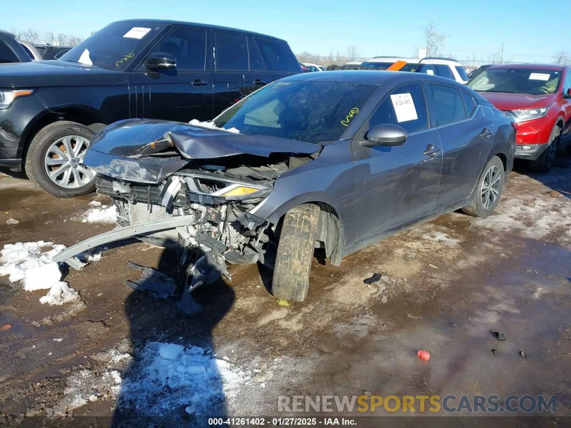 2 fotografías del automóvil dañado 3N1AB8CV5NY297335 NISSAN SENTRA 2022