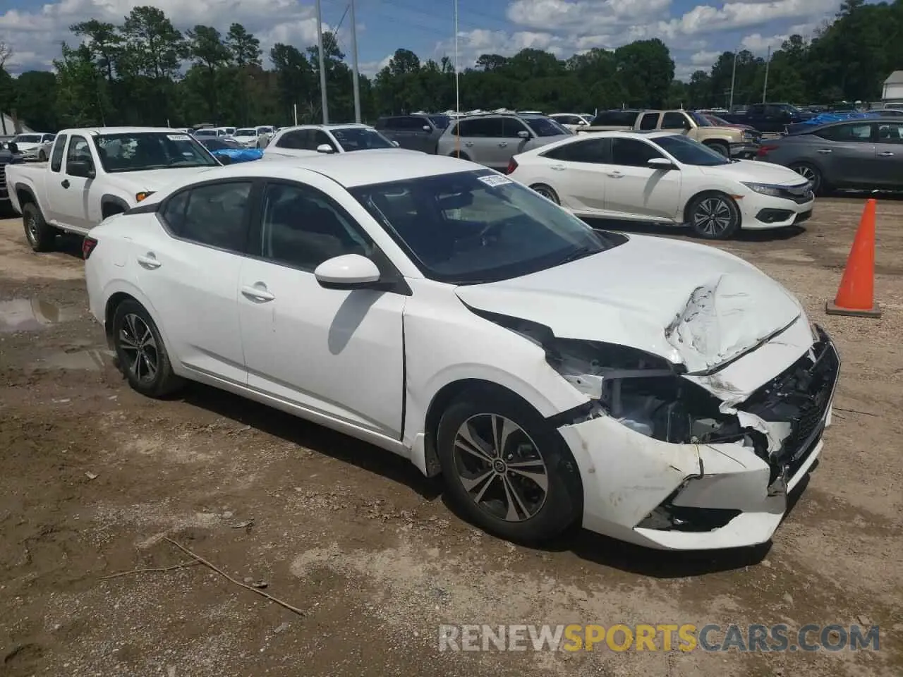 4 fotografías del automóvil dañado 3N1AB8CV6NY208016 NISSAN SENTRA 2022