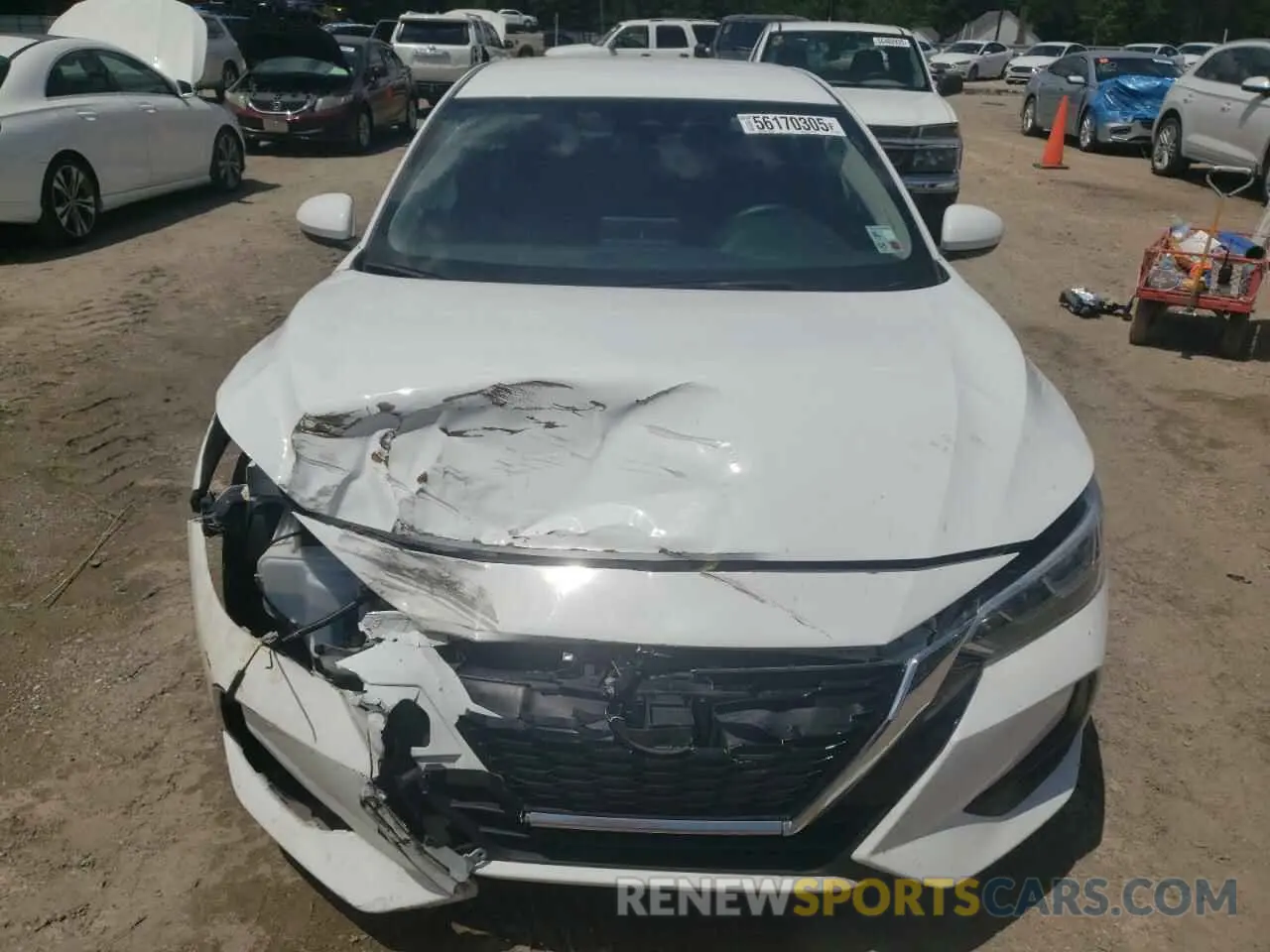 5 fotografías del automóvil dañado 3N1AB8CV6NY208016 NISSAN SENTRA 2022