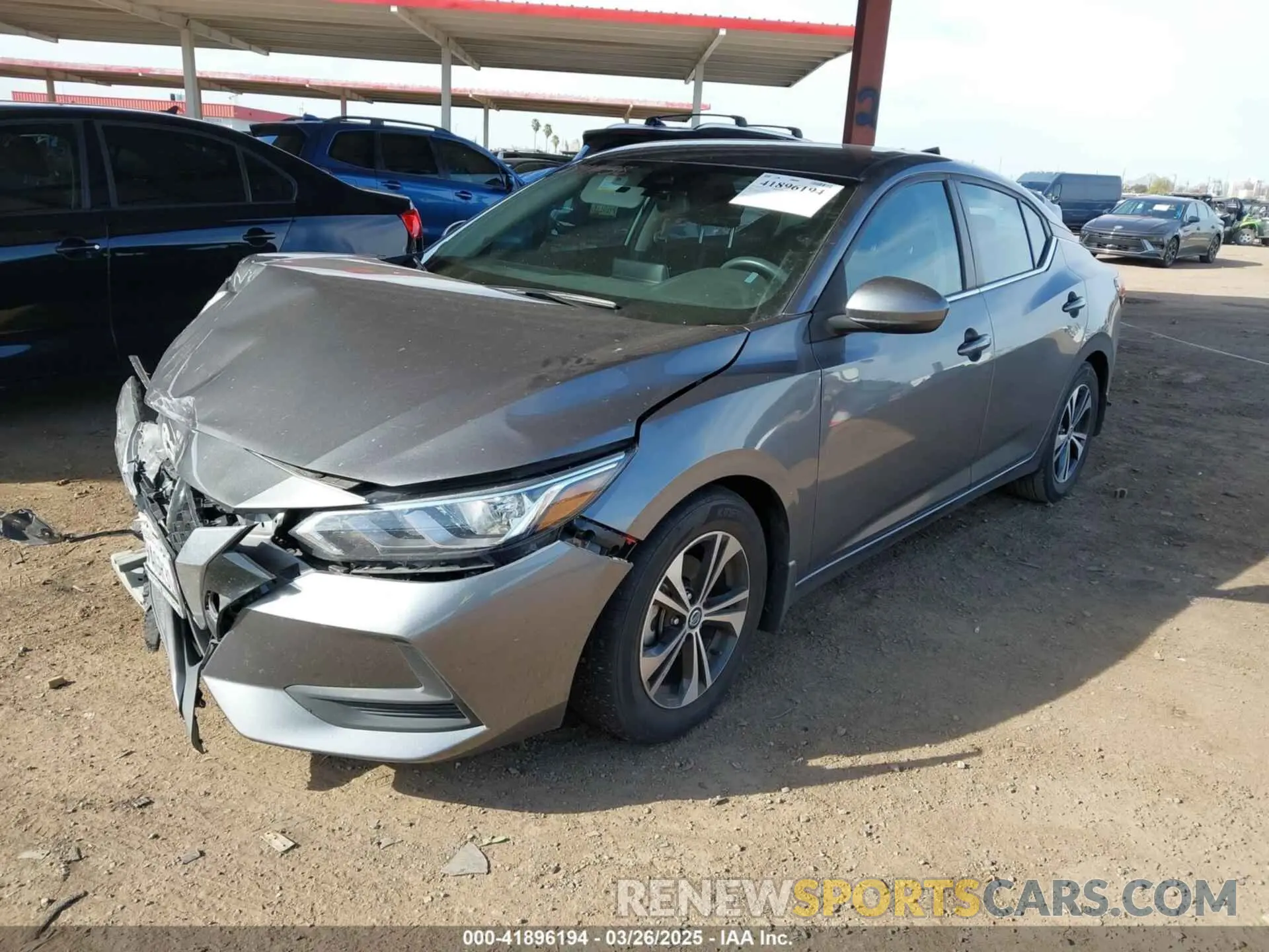 2 fotografías del automóvil dañado 3N1AB8CV6NY234258 NISSAN SENTRA 2022
