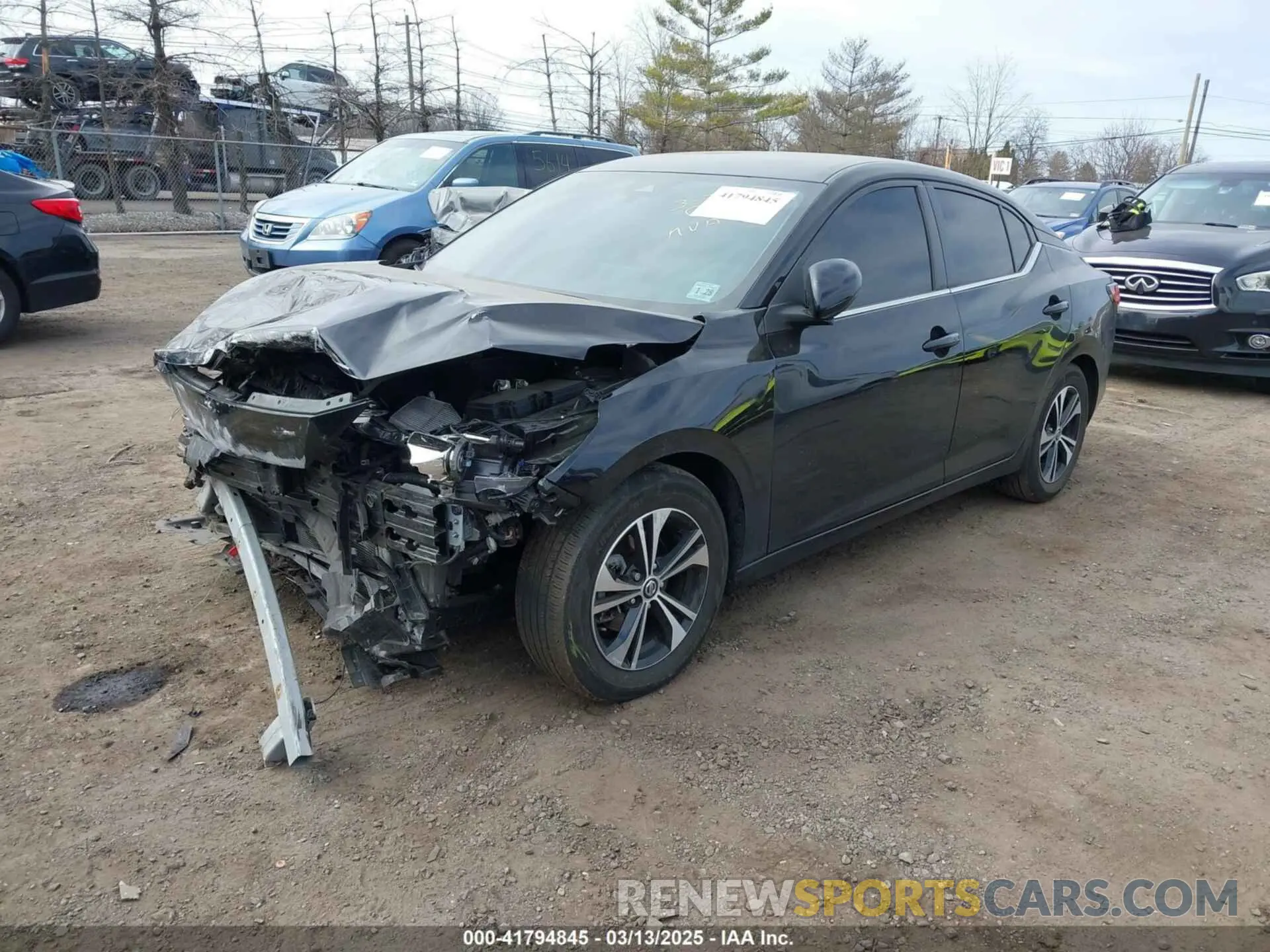 2 fotografías del automóvil dañado 3N1AB8CV6NY317771 NISSAN SENTRA 2022