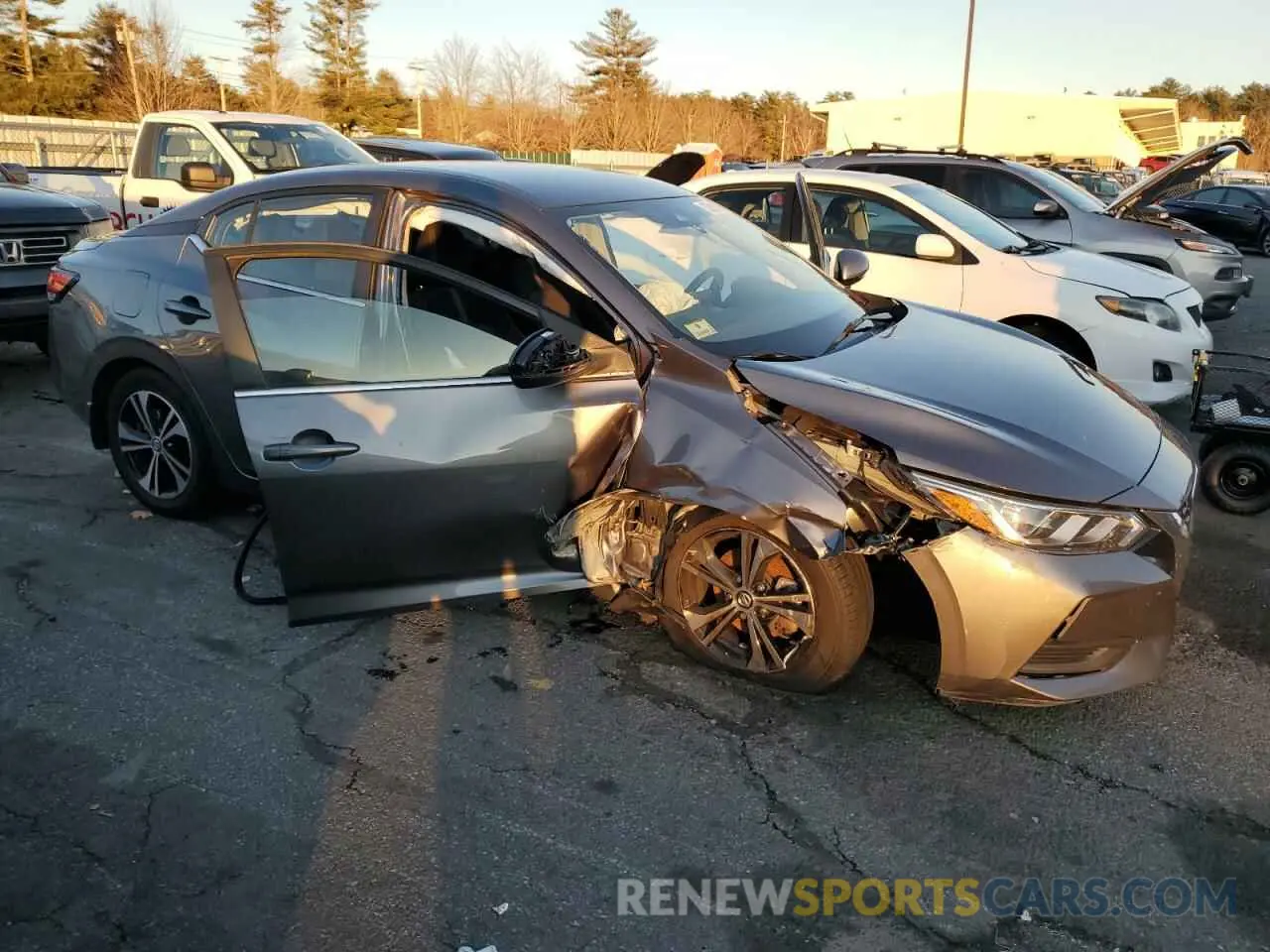 4 fotografías del automóvil dañado 3N1AB8CV7NY211295 NISSAN SENTRA 2022