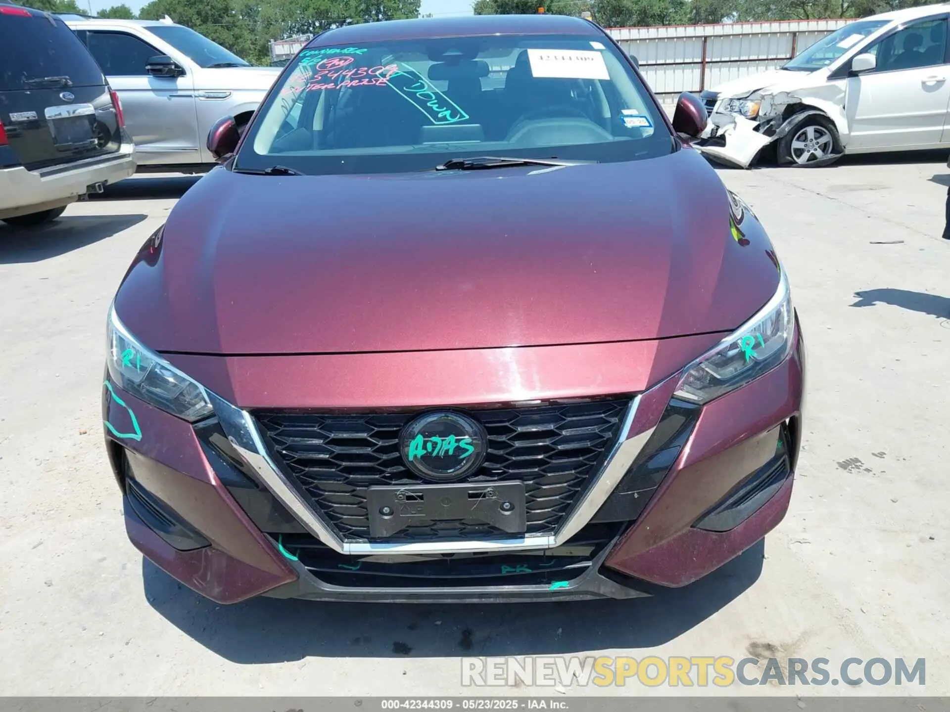 12 fotografías del automóvil dañado 3N1AB8CV7NY223432 NISSAN SENTRA 2022