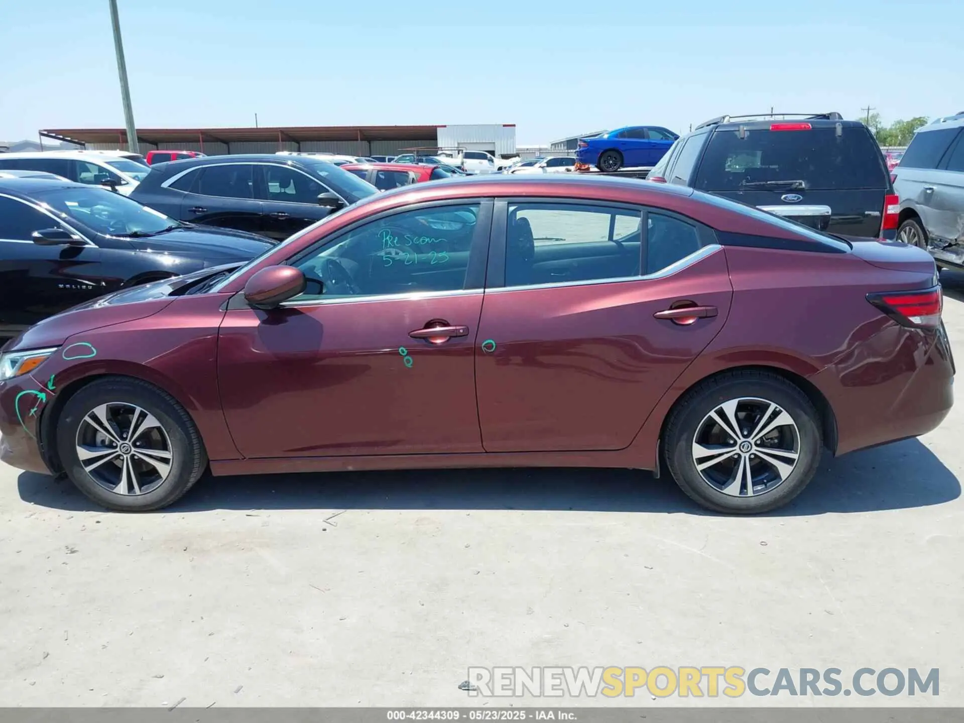 14 fotografías del automóvil dañado 3N1AB8CV7NY223432 NISSAN SENTRA 2022