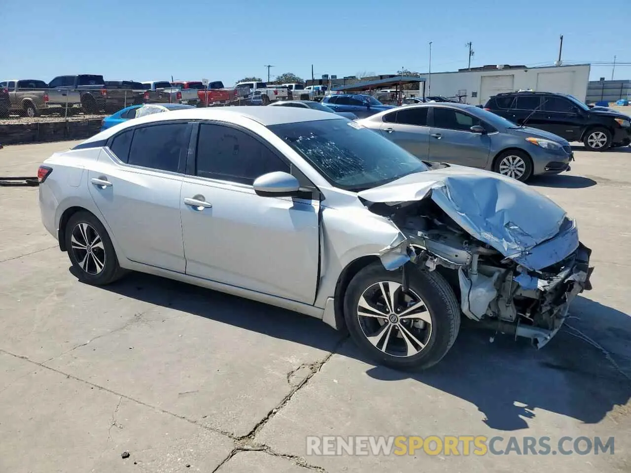 4 fotografías del automóvil dañado 3N1AB8CV7NY250100 NISSAN SENTRA 2022