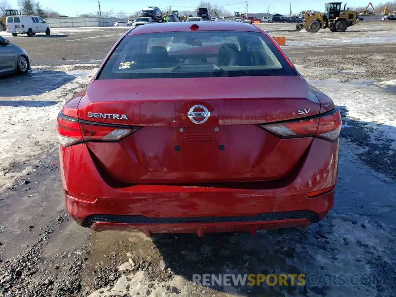 6 fotografías del automóvil dañado 3N1AB8CV7NY251750 NISSAN SENTRA 2022