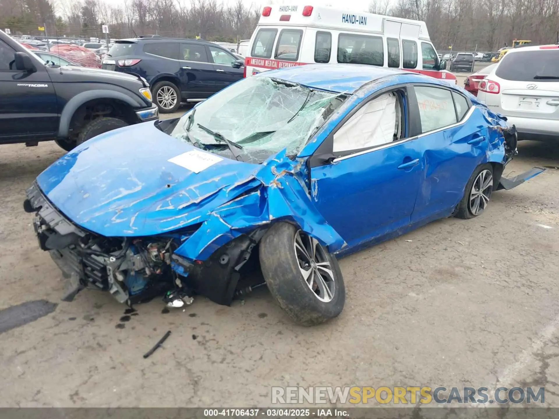 2 fotografías del automóvil dañado 3N1AB8CV7NY315978 NISSAN SENTRA 2022