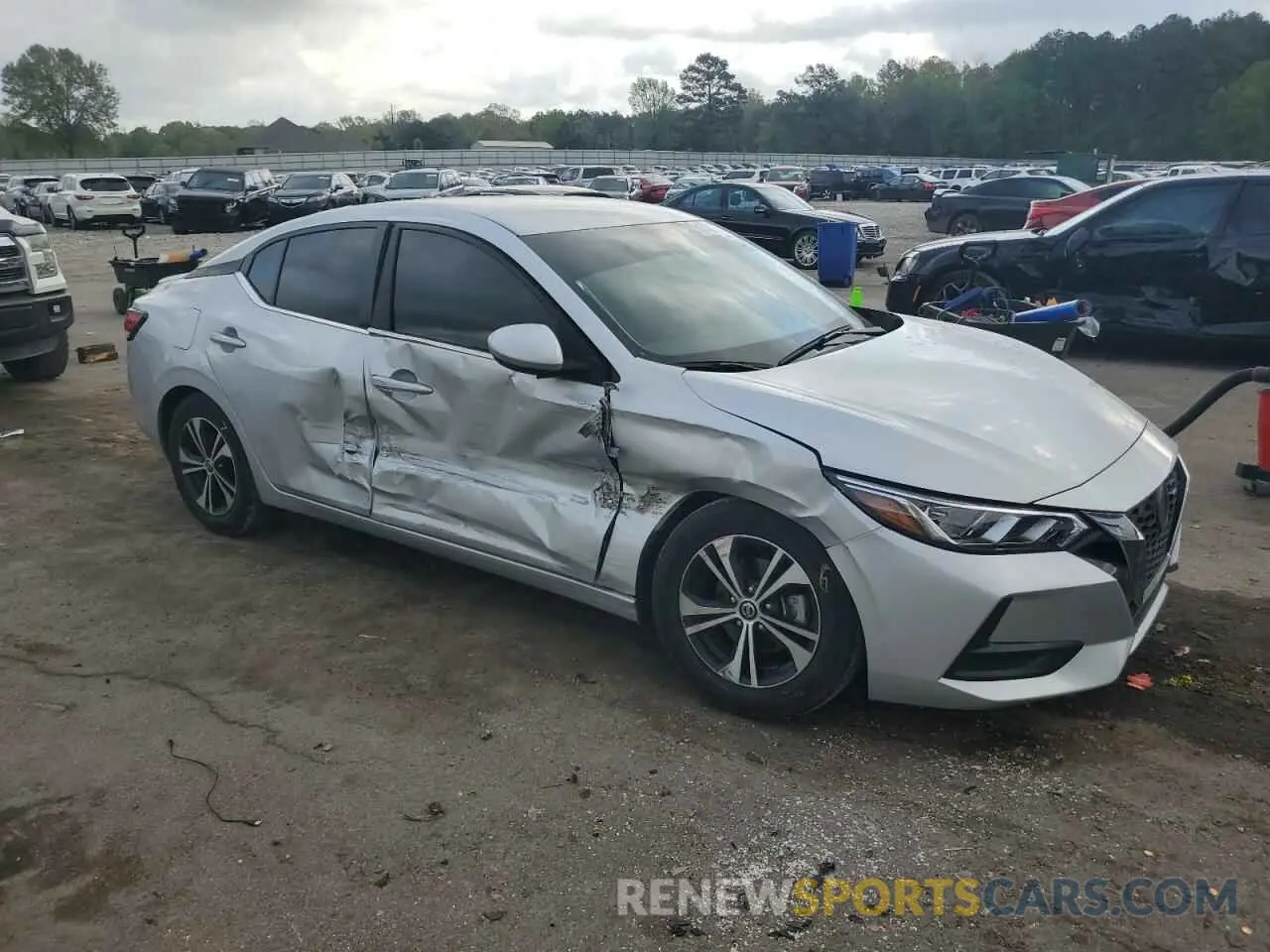 4 fotografías del automóvil dañado 3N1AB8CV7NY319691 NISSAN SENTRA 2022