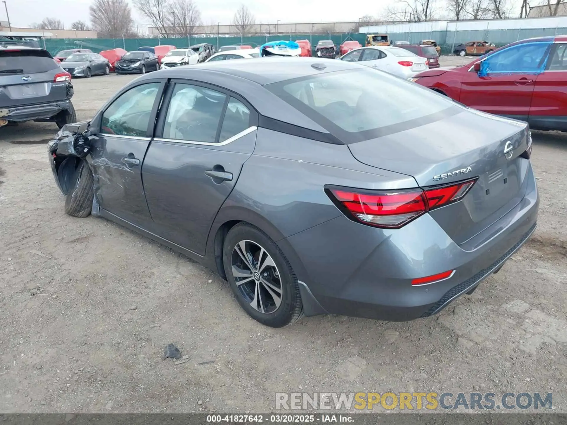 3 fotografías del automóvil dañado 3N1AB8CV8NY206624 NISSAN SENTRA 2022