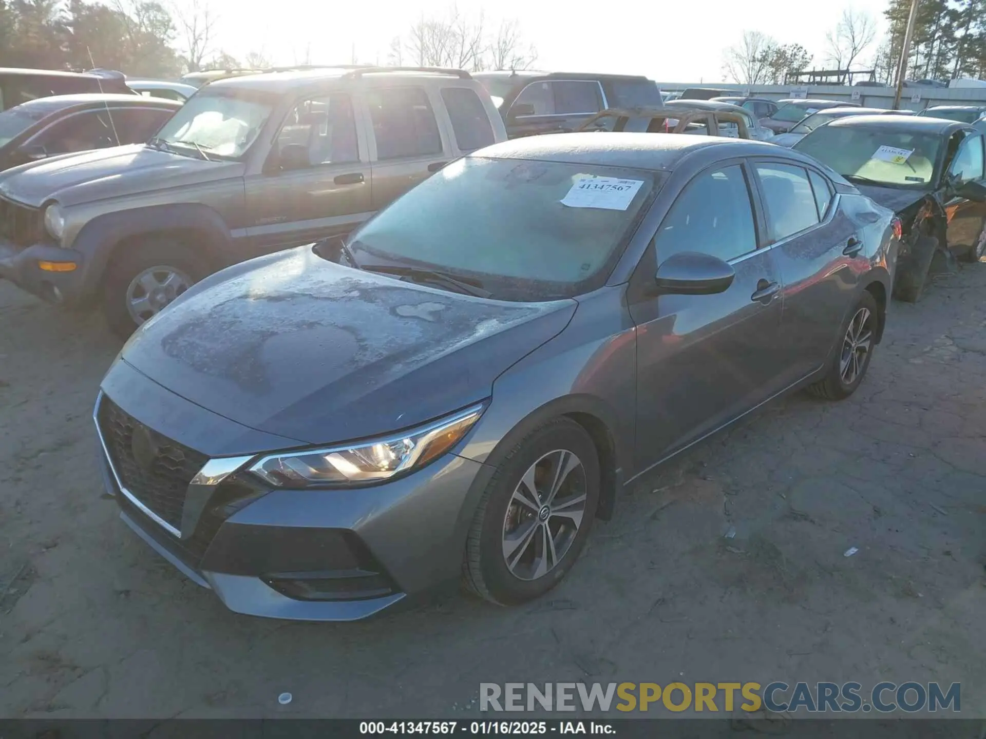 2 fotografías del automóvil dañado 3N1AB8CV8NY246427 NISSAN SENTRA 2022