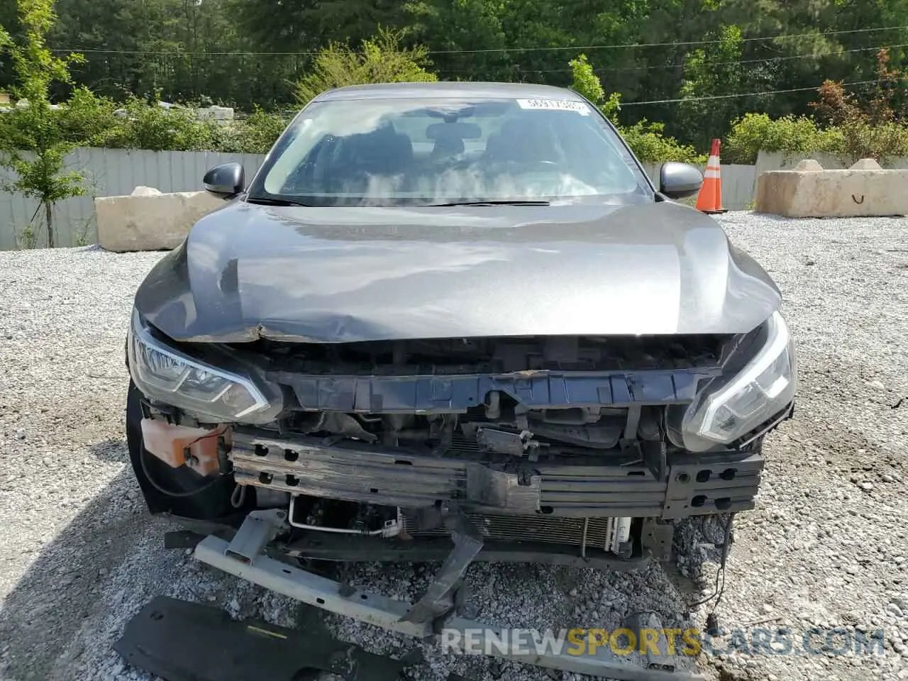 5 fotografías del automóvil dañado 3N1AB8CV8NY252146 NISSAN SENTRA 2022