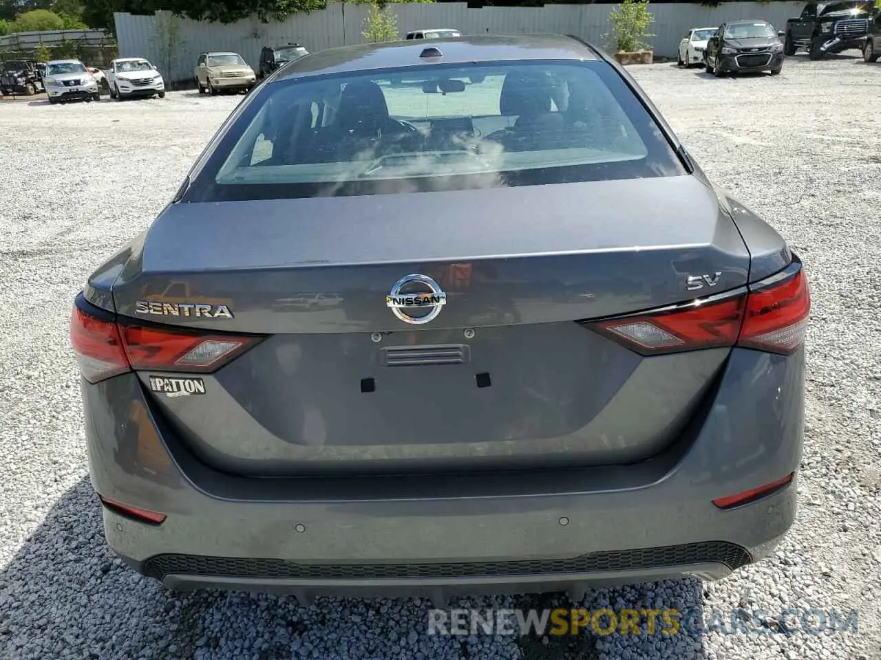 6 fotografías del automóvil dañado 3N1AB8CV8NY261672 NISSAN SENTRA 2022