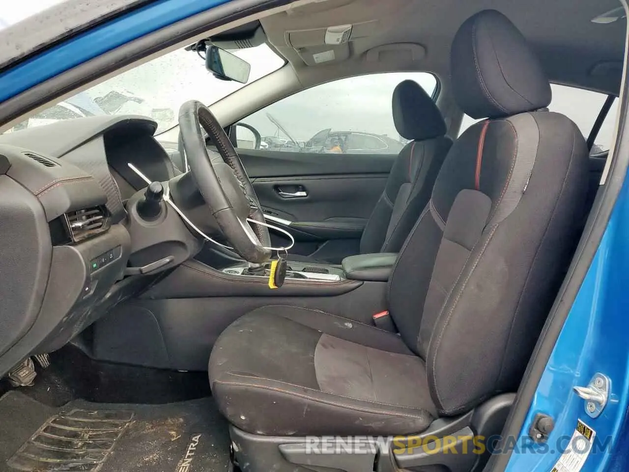 7 fotografías del automóvil dañado 3N1AB8DV0NY308322 NISSAN SENTRA 2022