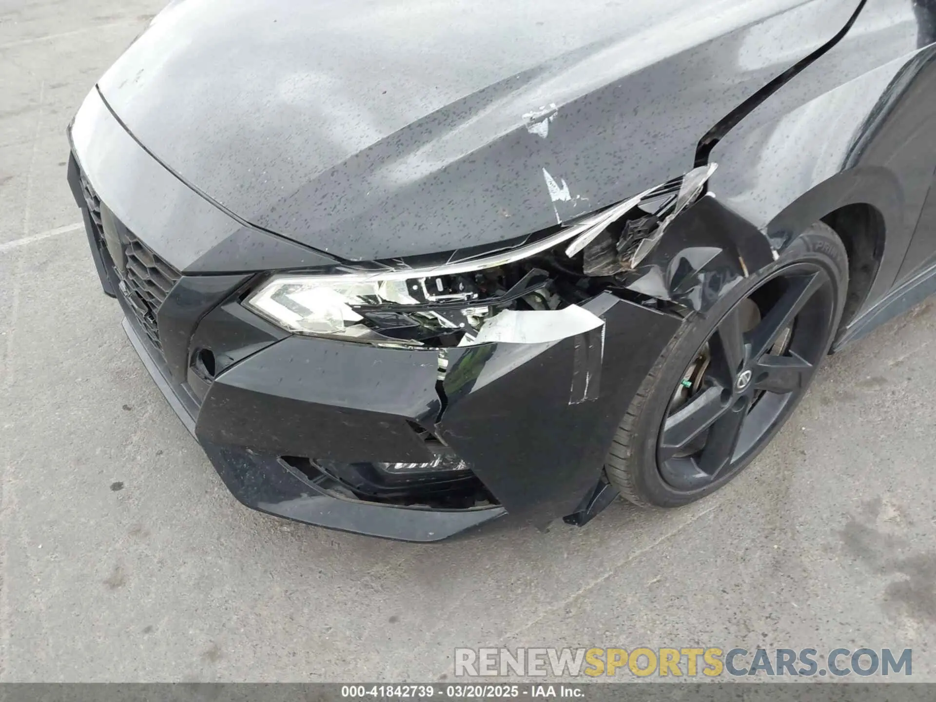 6 fotografías del automóvil dañado 3N1AB8DV1NY231461 NISSAN SENTRA 2022