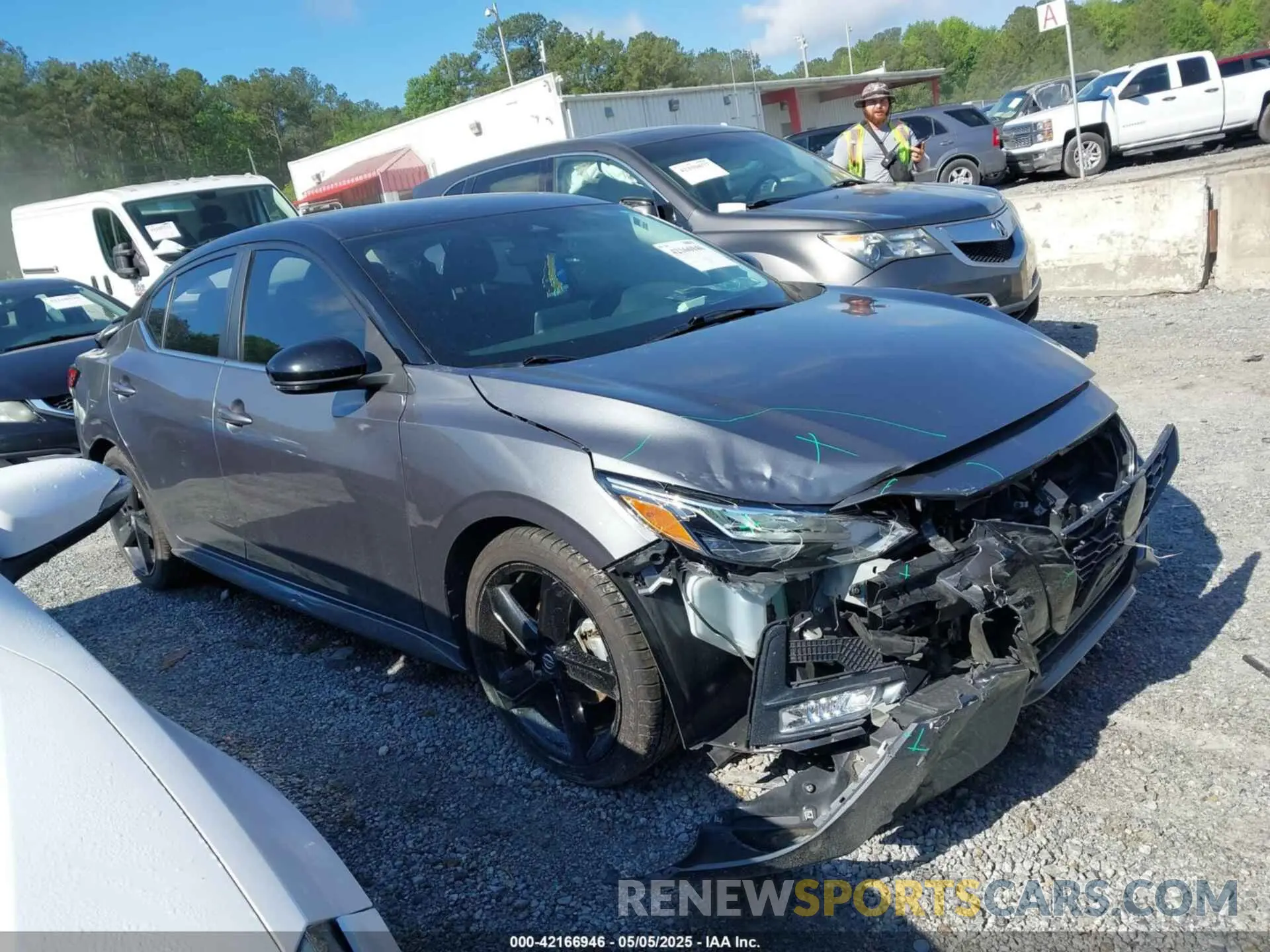 13 fotografías del automóvil dañado 3N1AB8DV1NY313514 NISSAN SENTRA 2022
