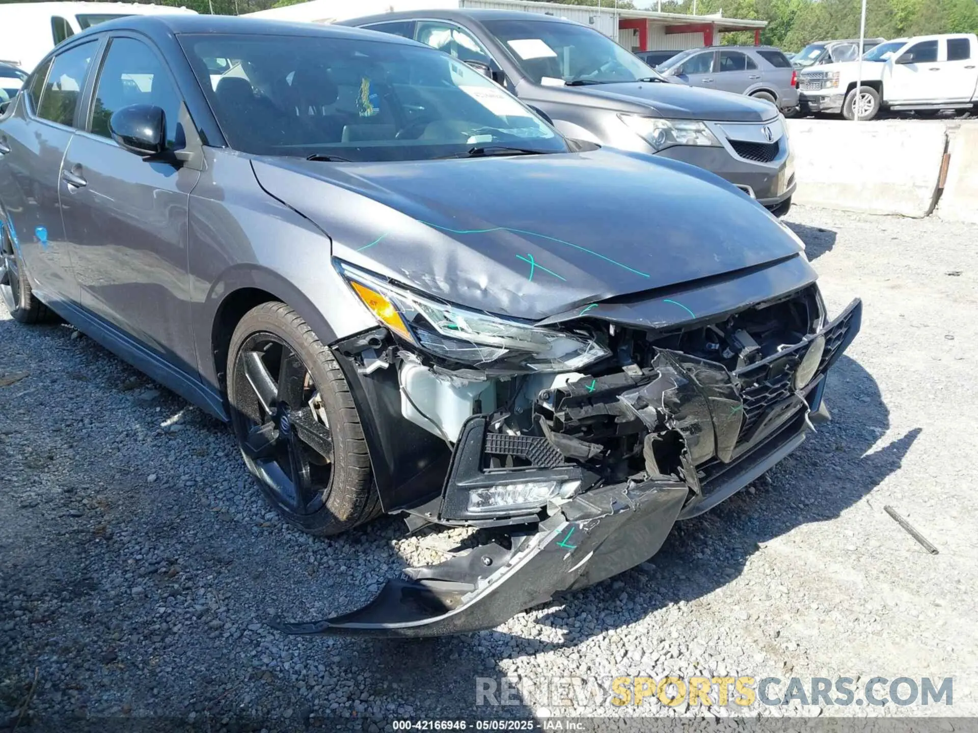 6 fotografías del automóvil dañado 3N1AB8DV1NY313514 NISSAN SENTRA 2022