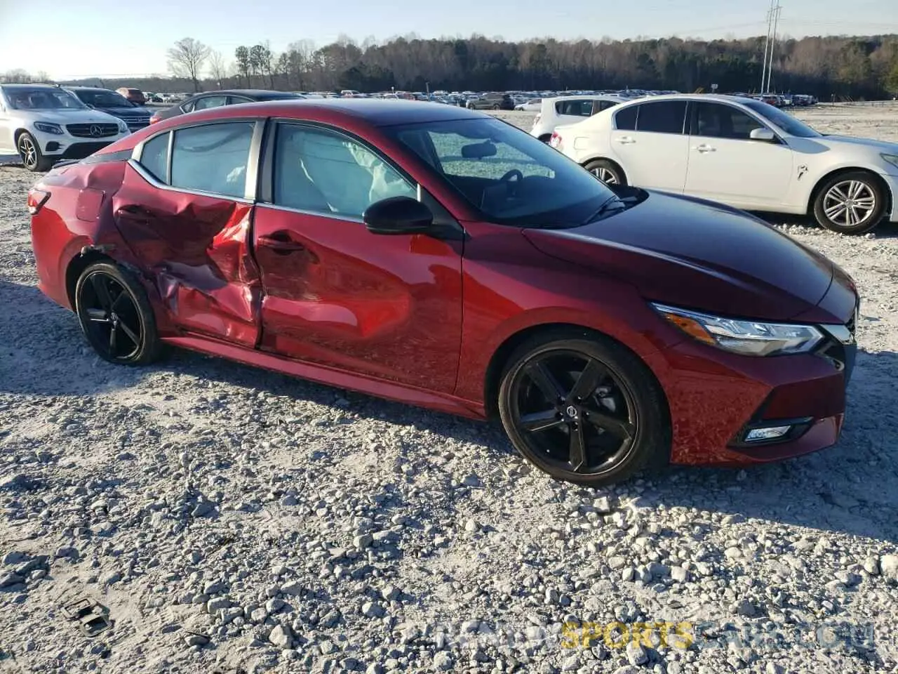 4 fotografías del automóvil dañado 3N1AB8DV1NY315733 NISSAN SENTRA 2022