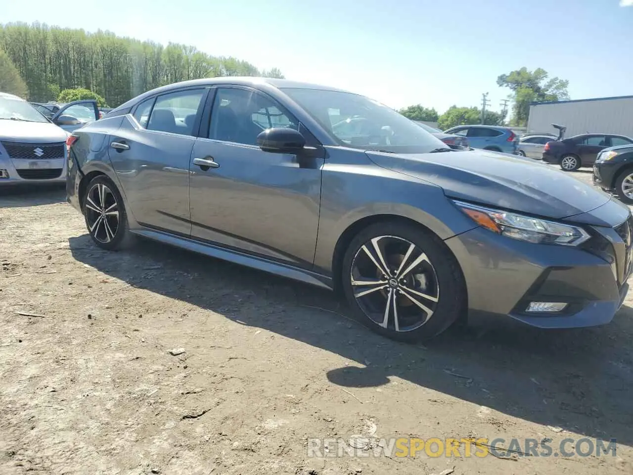 4 fotografías del automóvil dañado 3N1AB8DV2NY242128 NISSAN SENTRA 2022